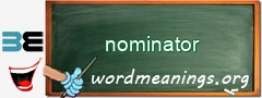 WordMeaning blackboard for nominator